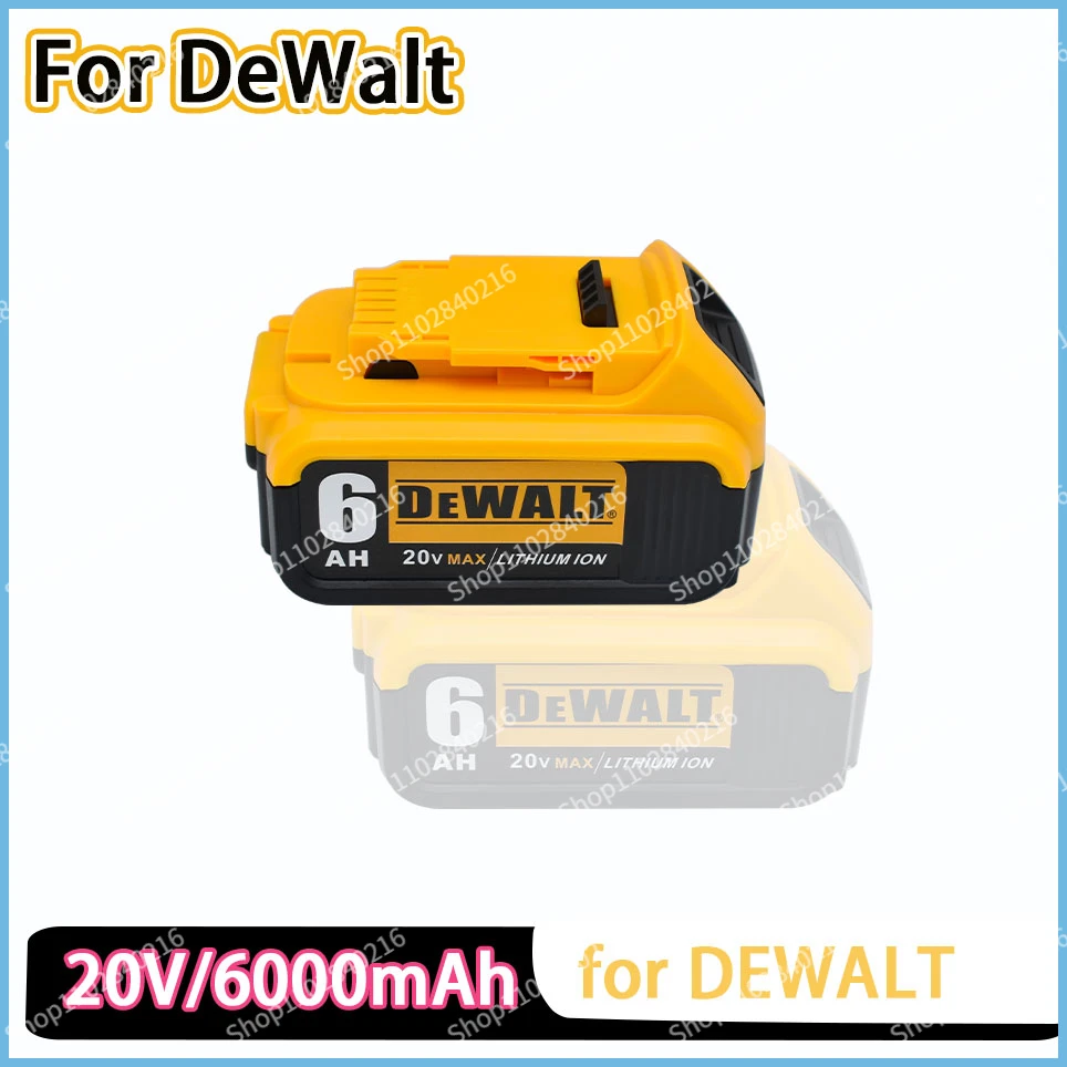 

DeWalt 100% оригинальный 20 в 6000 мАч перезаряжаемый аккумулятор для электроинструмента, 18650 литиевая батарея DCB205 DCB204-2 20 в DCB206