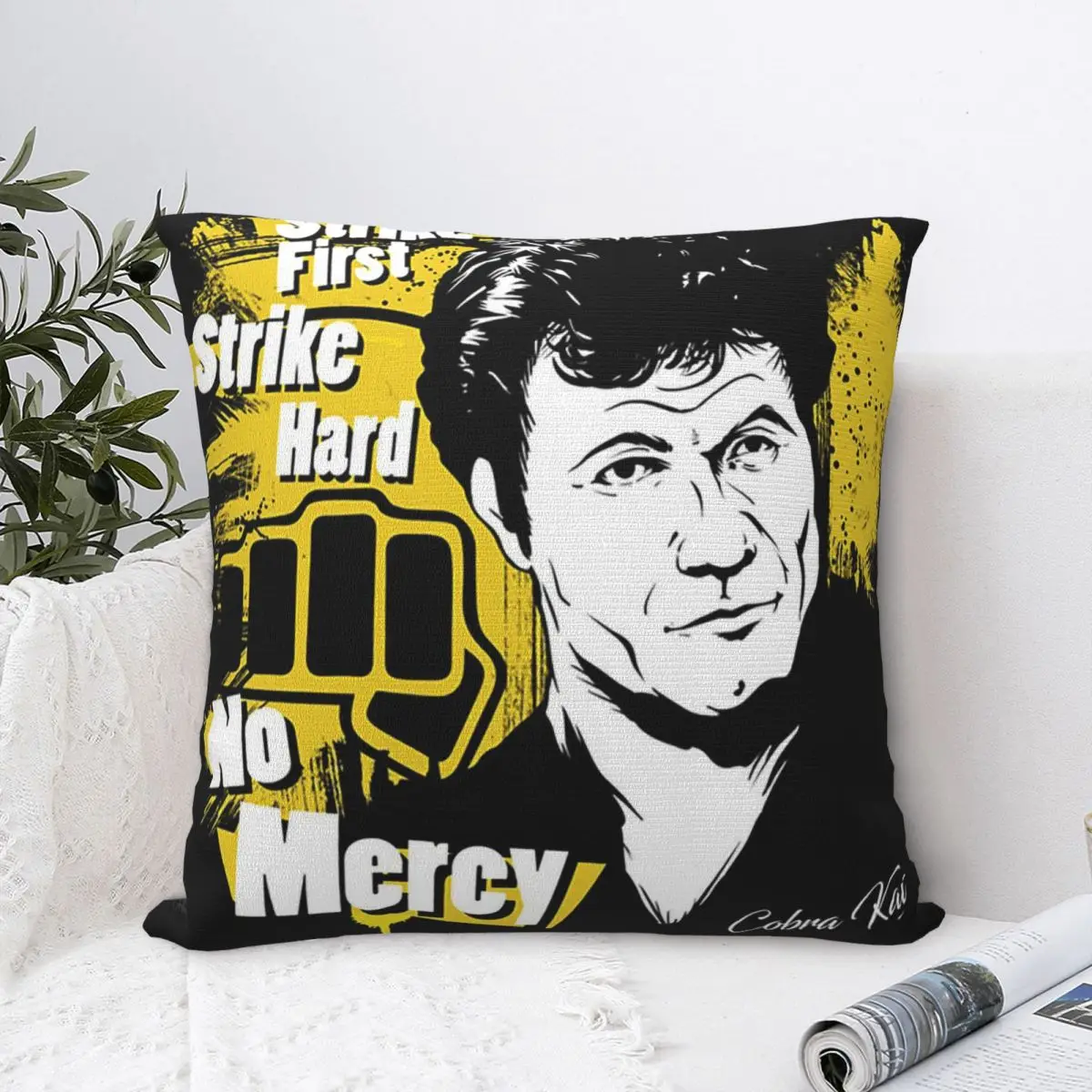 Strike First Hard No Mercy квадратная наволочка из полиэстера удобная подушка для дома