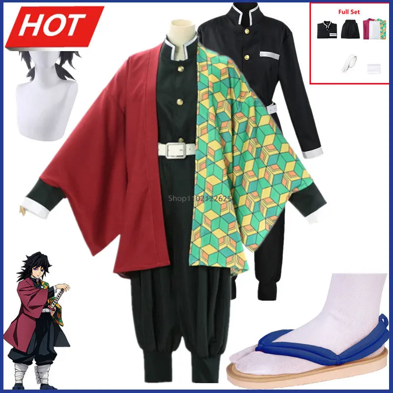 

Костюм для косплея Tomioka Giyuu, кимоно из аниме «рассекающий демонов», униформа «no Yaiba», одежда на Хэллоуин