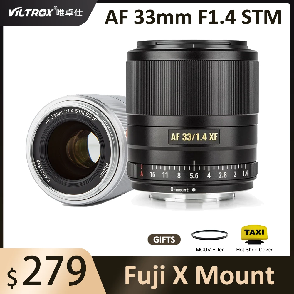 

VILTROX 33mm F1.4 APS-C AF Auto Focus Large Aperture Lens for Fuji Fujifilm X Mount Camera XT10 XT20 XT30 XT3 XT4 XPRO1 XS10 XE1