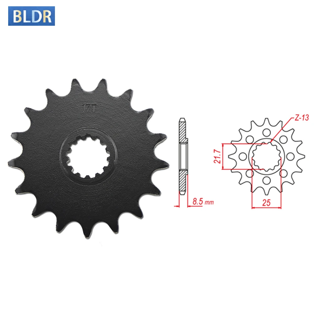 

520-17T 520 17 Tooth Front Sprocket Gear Wheel Cam For Kawasaki KLV1000 KLV 1000 ZX-9R ZX9R ZX 9R ZX900 ZX900F Ninja 900 ZX 900