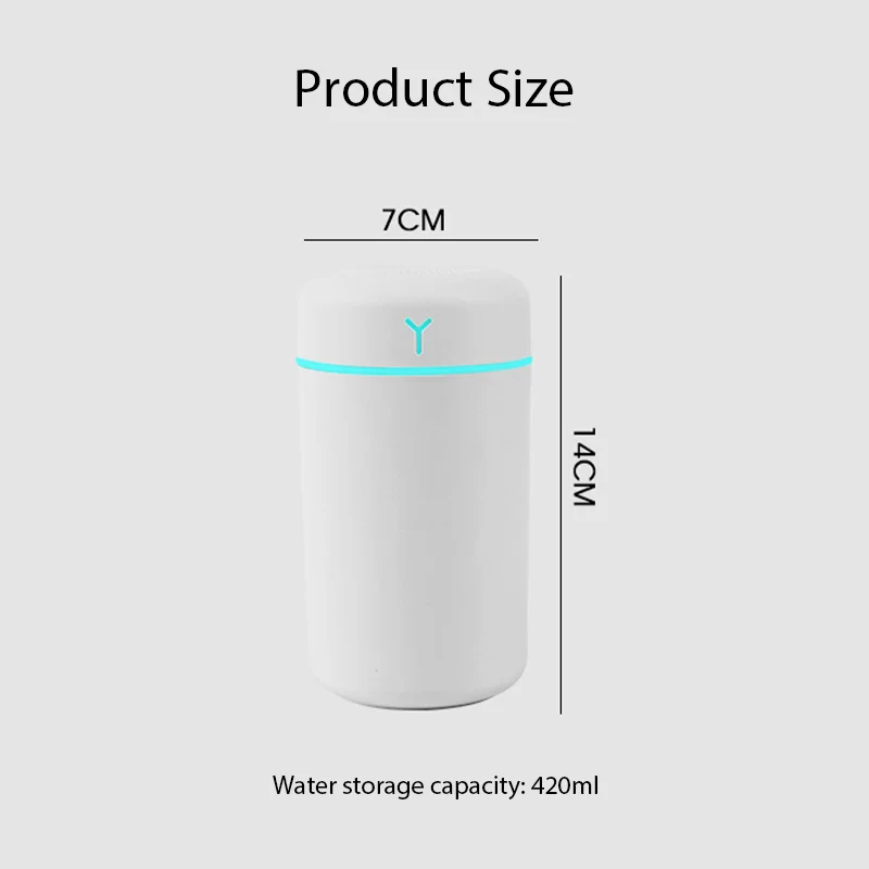 420ml Portable Intelligent Humidifier For Home Fragrance Oil USB Aroma Diffuser Mist Maker Quiet Diffuser Machine for Home Car
