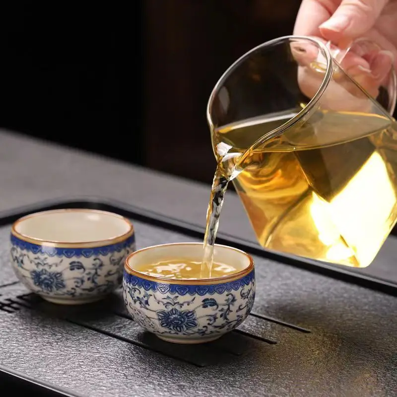 Керамический чайный сервиз в китайском стиле Синий и белый Ru Pech CZSAE Brand Master Cup