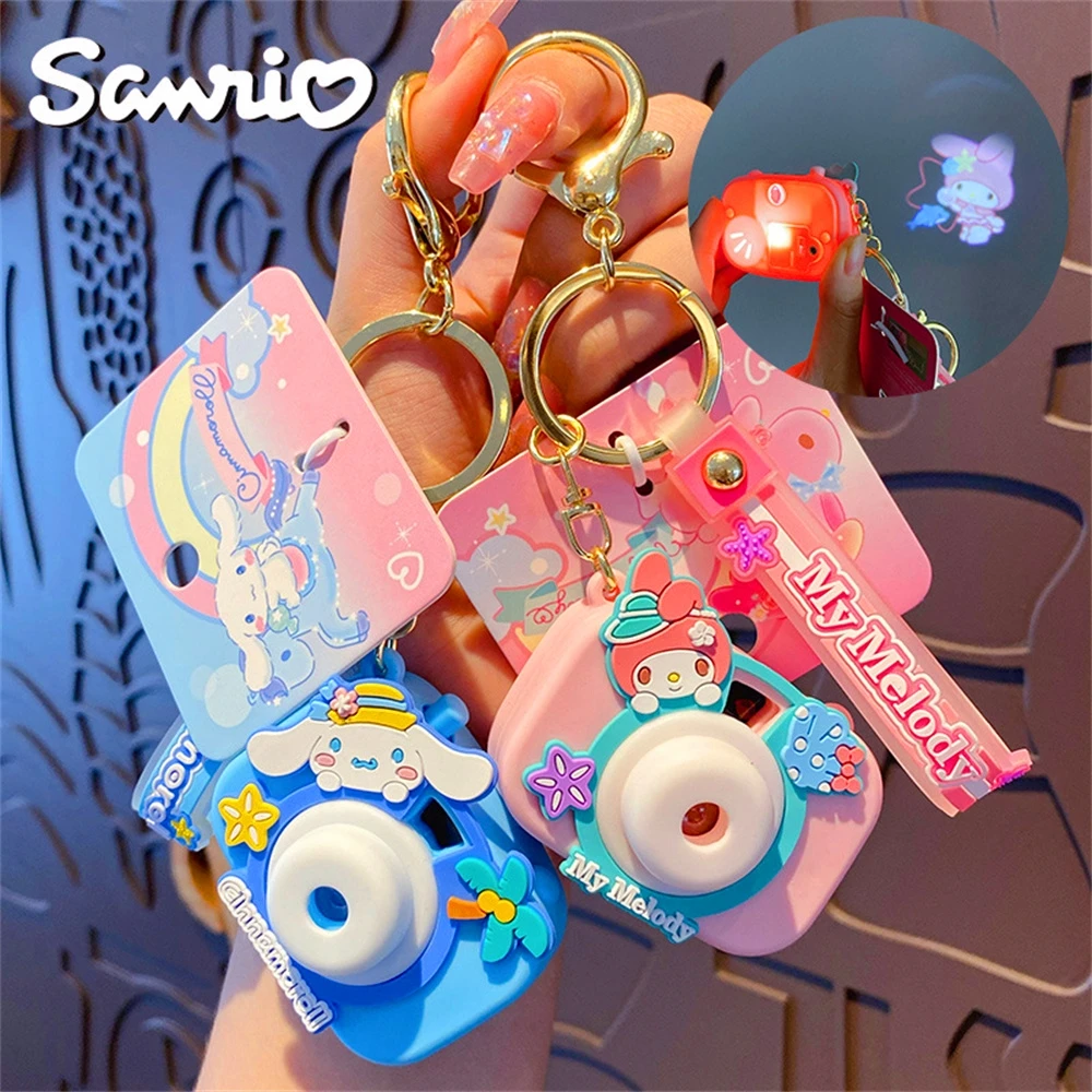 

Kawaii Sanrio, Hello Kitty Kuromi My Melody Cinnamoroll Проекция брелок с камерой аниме Carkey подвеска школьная сумка