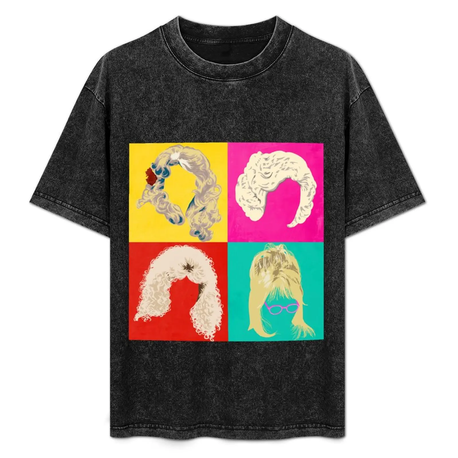 Волосы Долли: футболка с 4 панелями в стиле Энди Уорхола тяжелая одежда хиппи
