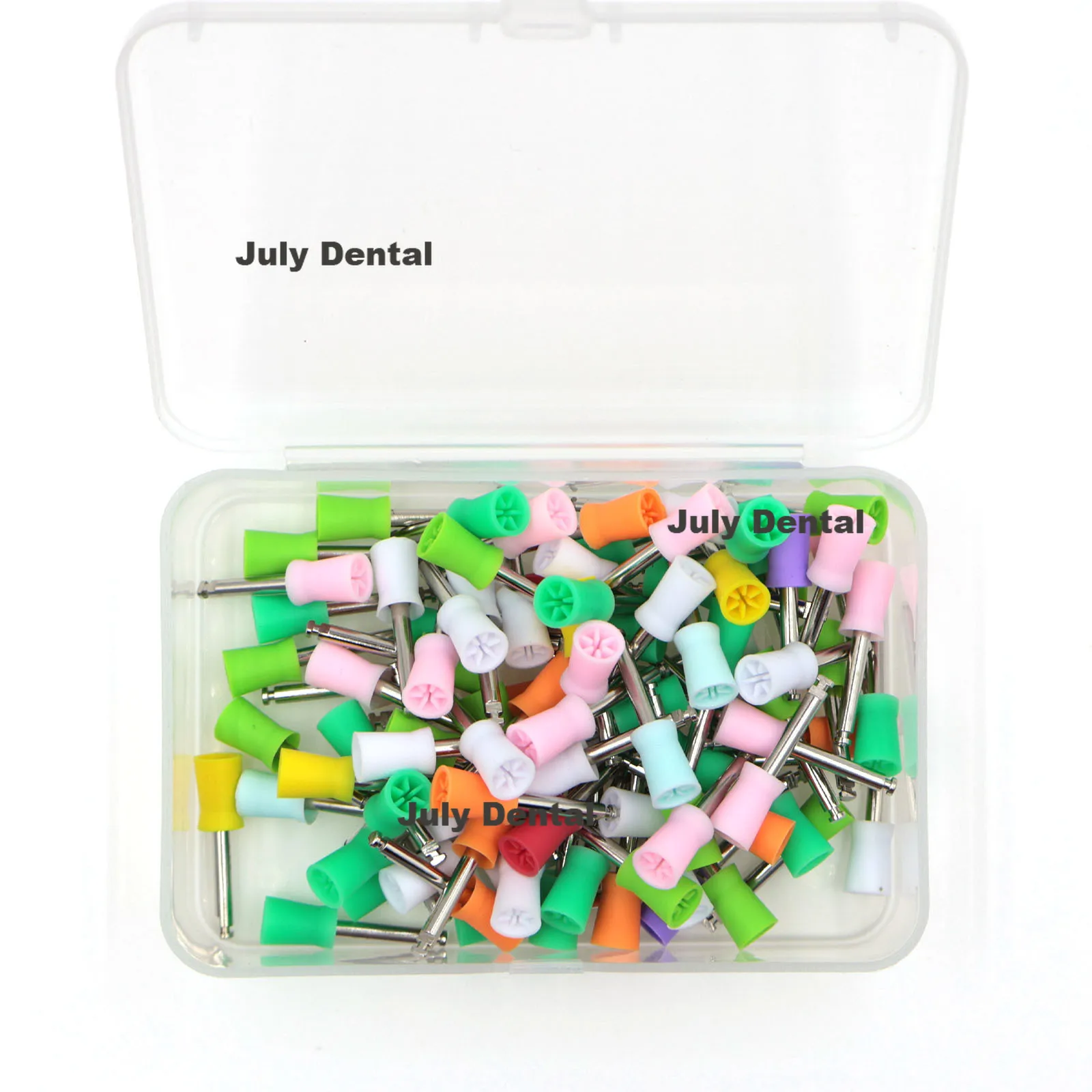 

100Pcs Dental Rubber Prophy Polisher Polishing Cup Brush Latch Type