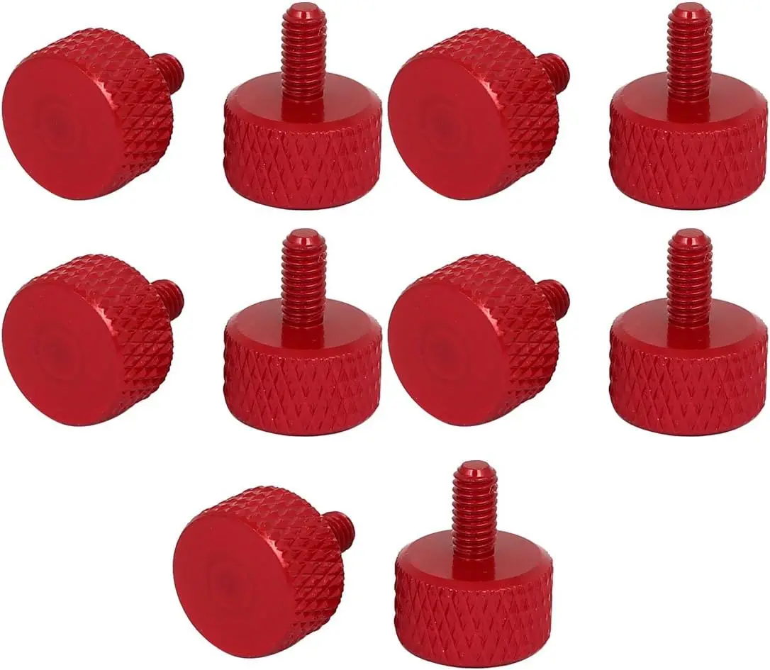 

Keszoox Computer PC Graphics Card M3x6mm Knurled Thumb Screws Wine Red 10pcs