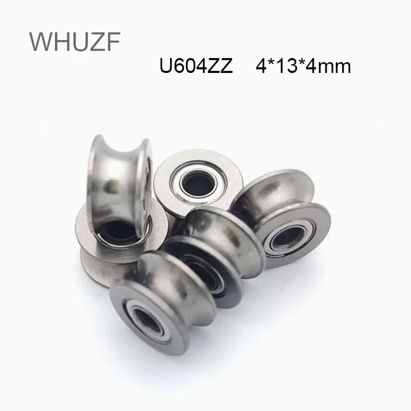 

U604ZZ Bearings (20Pcs) U Groove Sealed Ball Bearing 604UU Guide Track Roller Bearing U604 Embroidery Machine Bearing