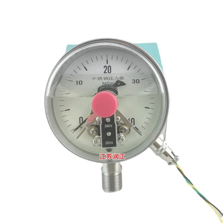 Shock resistant stainless steel electric contact pressure gauge all 304 high temperature resistant and corrosion resistant