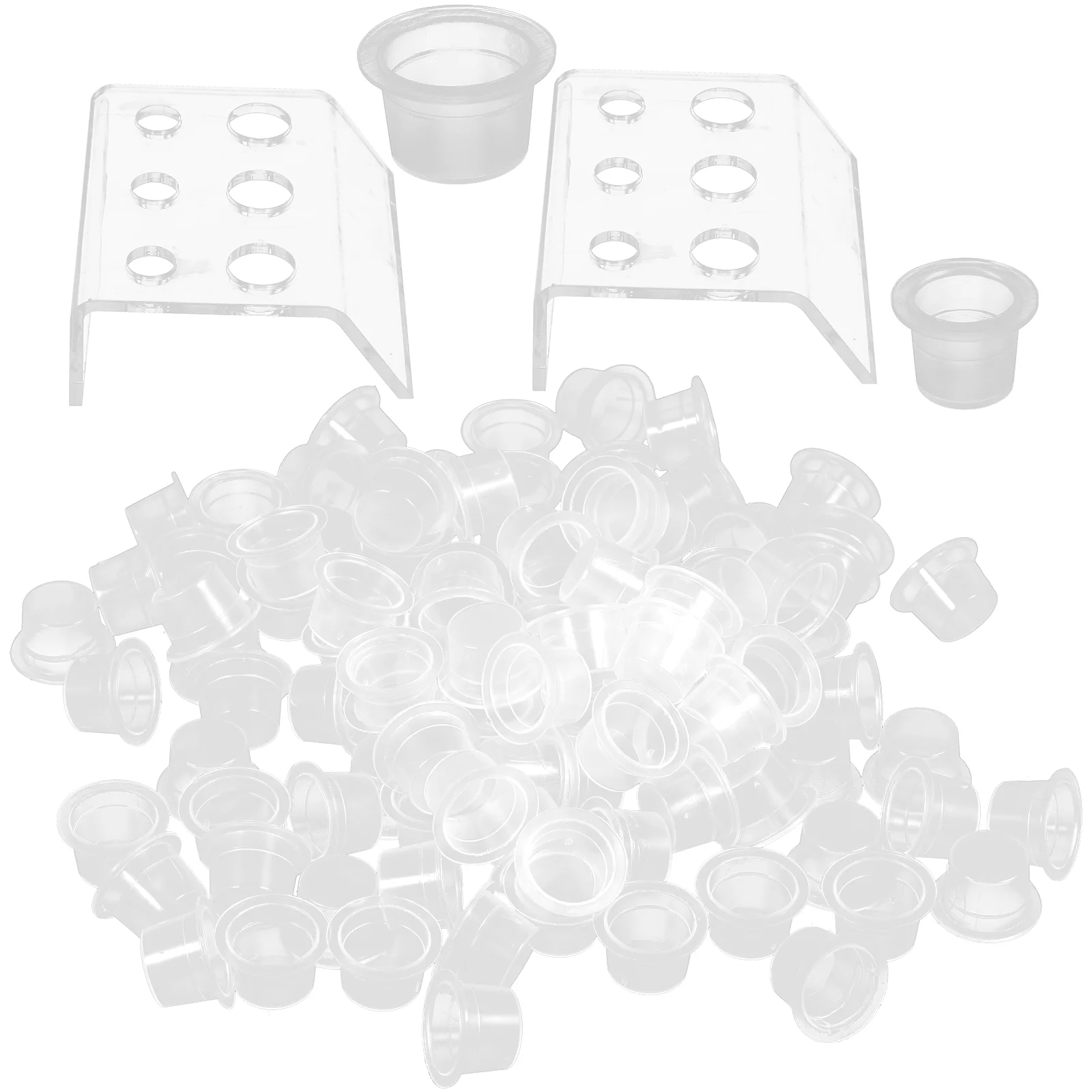 

Colorful Cups Tattoo Silicone Tattoos Ink Wear-resistant Pigment PC Compact Tattooing Supplies Portable