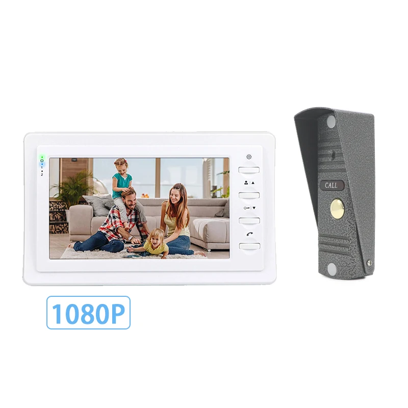

1080P AHD Motion Detection Home Video Intercom Doorbell Door Phone IR Camera 7 Inch Monitor Support one-key Unlock