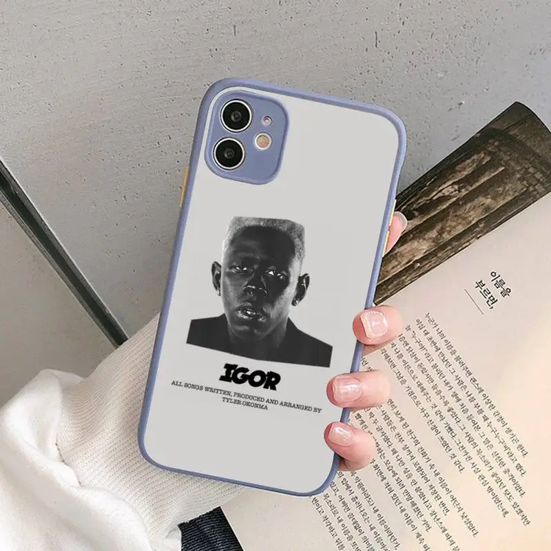 

YNDFCNB Tyler the creator Golf IGOR bees Phone Case for iPhone X XR XS 7 8 Plus 11 12 13 pro MAX 13mini Translucent Matte Case