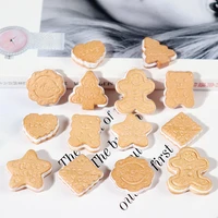 100pcslot simulation sandwich biscuits flatback resin cabochons scrapbooking diy craft decoration accessory miniature food