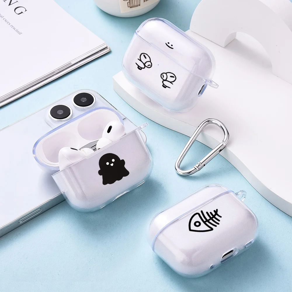 For Airpods Pro 2 Case Cute Cat Fish Wireless Charging Earphone Case For Apple Air pod 3 1 Pro 2nd 3rd Generation 2022 TPU Cover