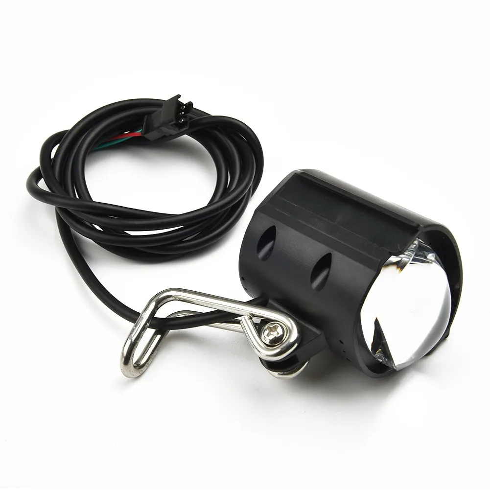 

36-60V Electric Bicycle High Brightness LED Front Fork Light Waterproof E-bike Headlight Spotlight W/ Horn Cycling Accessories