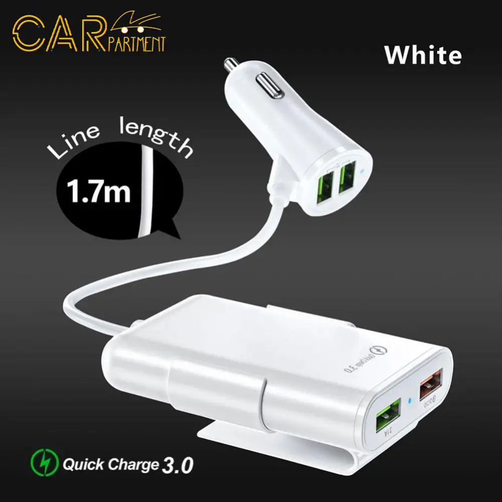 

Fast Charge Car Charger Durable Universal 4 Port Usb Fast Charger For Mobile Phone Car Charger Flash Charge Car Accessories