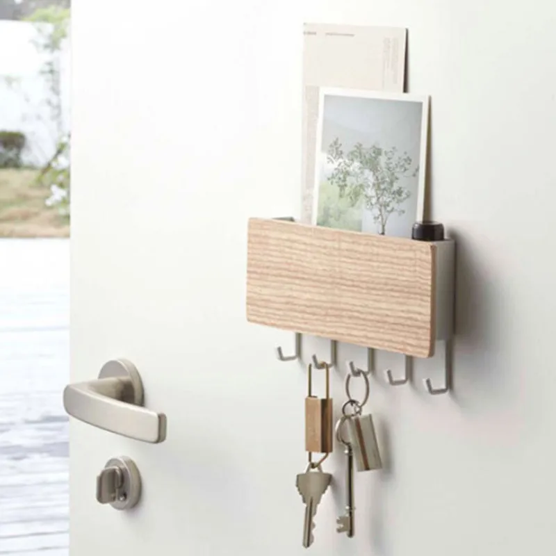 

Key Hanger Decor Simple Small Wall Hooks Space Saving Easy Install Home Door Back Storage Rack Holder Picture Organizer Shelf