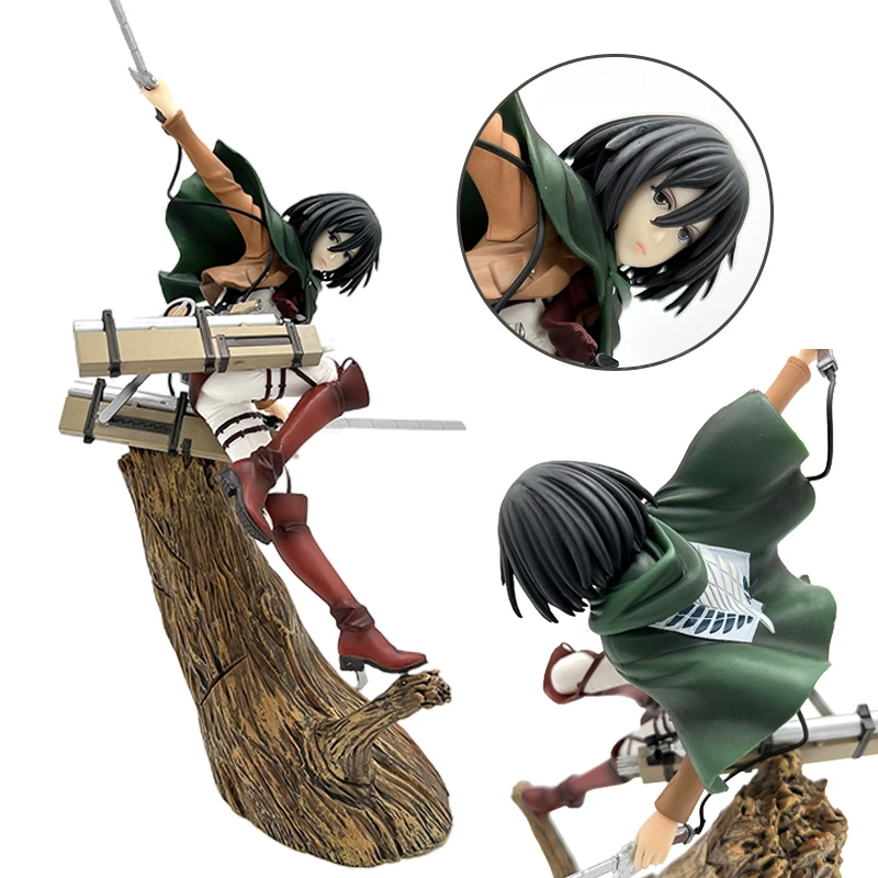 

29cm ARTFX J Attack on Titan Anime Figure Mikasa Ackerman Action Figure Shingeki no Kyojin Levi Ackerman Figurine Model Doll Toy