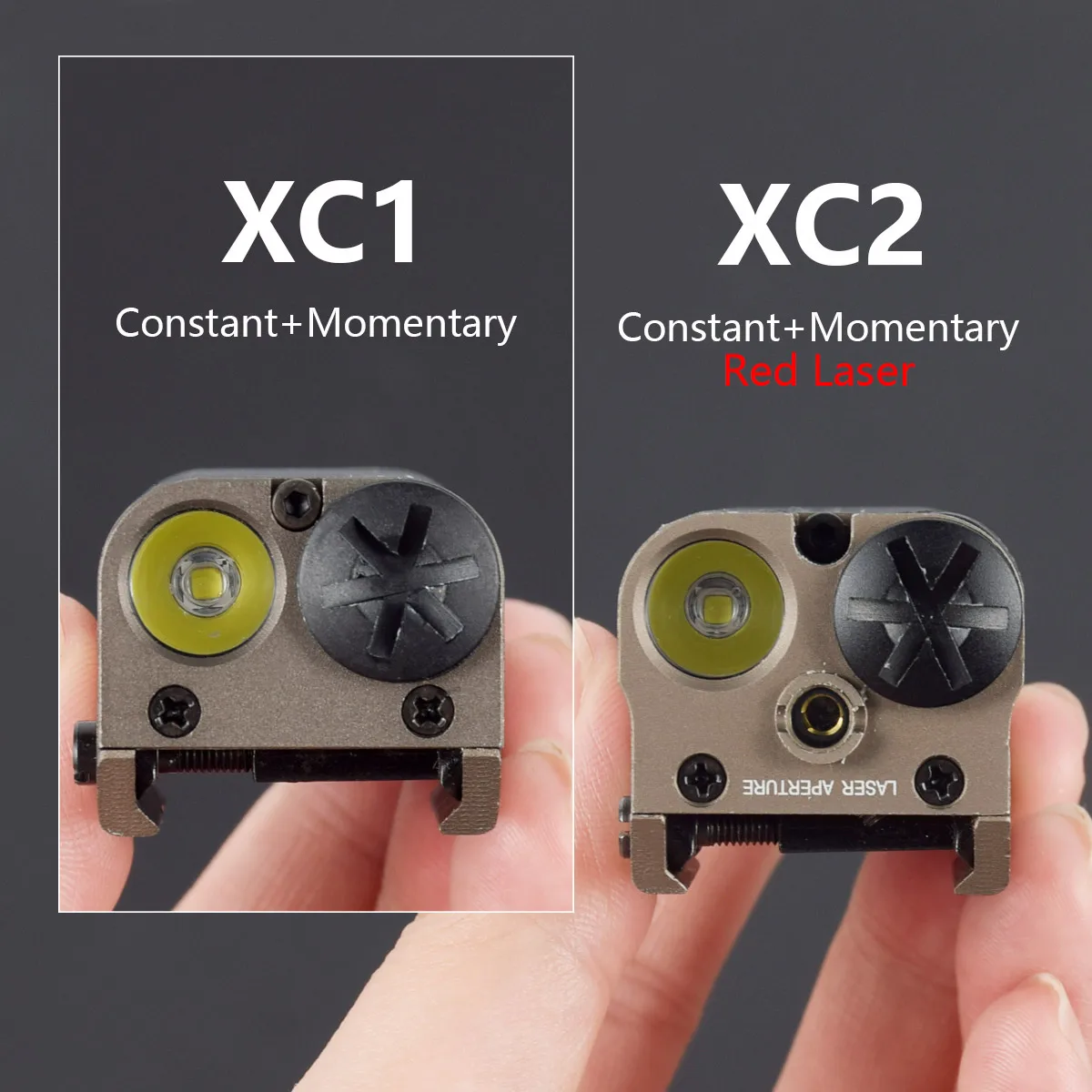 Тактический XC1 XC2 MINI Pistol Gun Light Компактный светильник для оружия Светодиодный