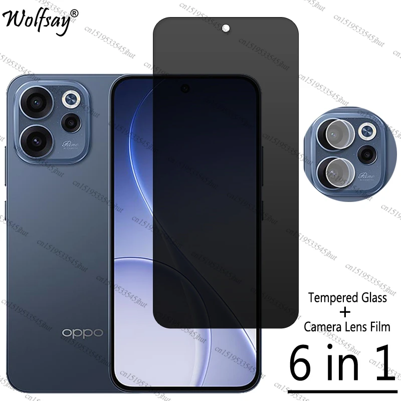 Фото Защитная пленка для экрана для Oppo Reno15 F, противошпионское закаленное стекло, стекло для камеры Oppo Reno 15F, стекло для Oppo Reno 15F, 6,57 дюйма №1