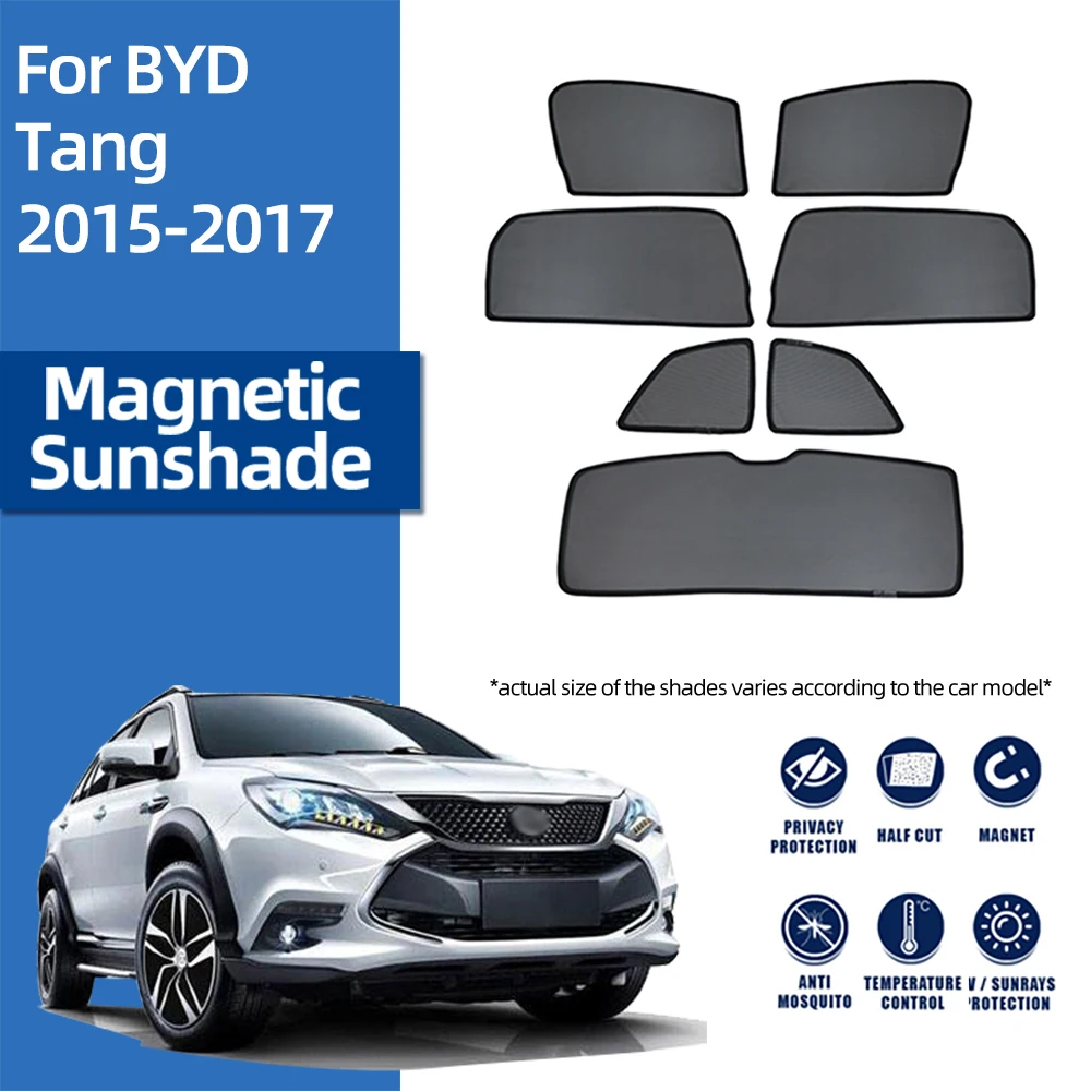 

Автомобильный затеняющий блок для BYD Tang 2015-2017, солнцезащитный козырек для салона, магнитный солнцезащитный козырек, занавеска на лобовое ст...