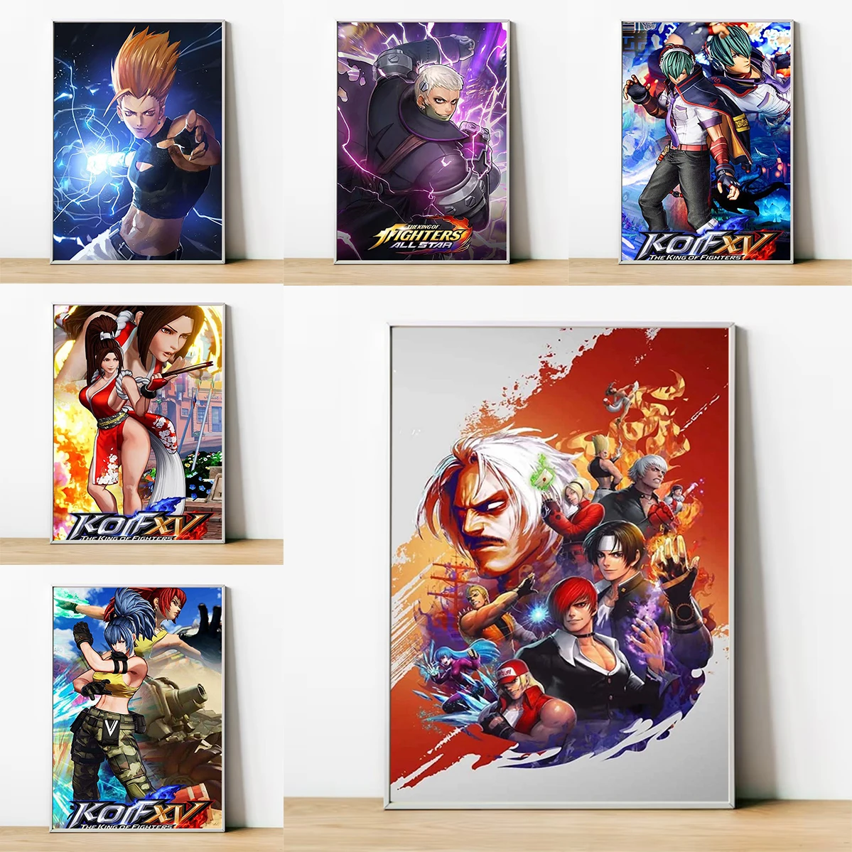 Постер «Король бойцов» по игре, декоративные постеры для гостиной, Настенный декор, печать, художественная живопись на холсте, украшение для дома Постер «Король бойцов» по игре, декоративные постеры для гостиной, Настенный декор, печать, художественная живопись на холсте, украшение для дома