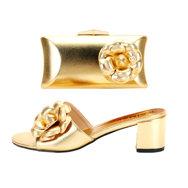 Bridal Shoe and Bag ltaly Design Wedding Party Africa Nigeria Luxury Sexy High Heel Ladie Slipper Free Shipping Can Be Wholesale