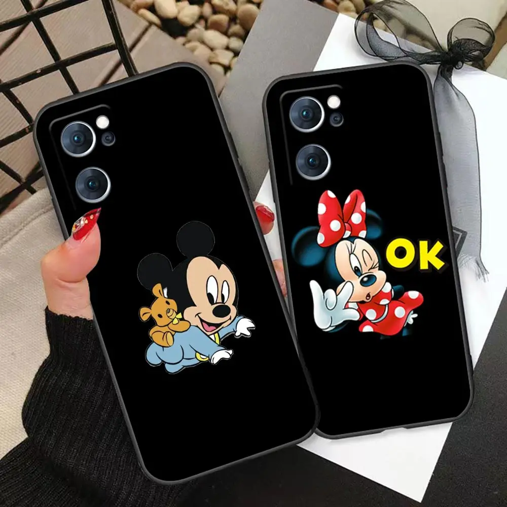 

Cute Mickey Minnie Mouse Phone Case Coque For OPPO RENO 7 8 RENO6 5 4 3 2 2F 10 PRO PLUS 4G Funda FIND X2 X3 X5 5G Case Para
