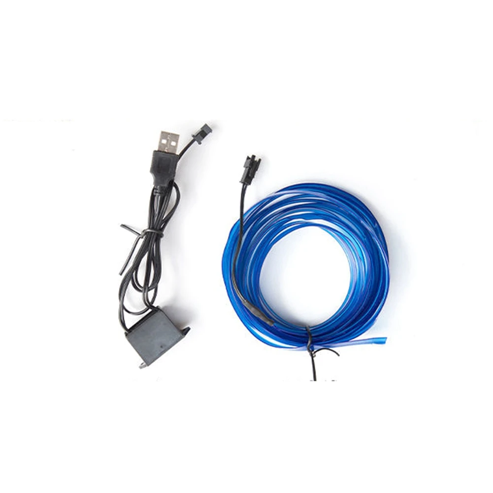 

Встроенная в автомобиль атмосфера Φ USB автомобиль холодная лампочка без разрыва модификации интерьера лампочка (синий)