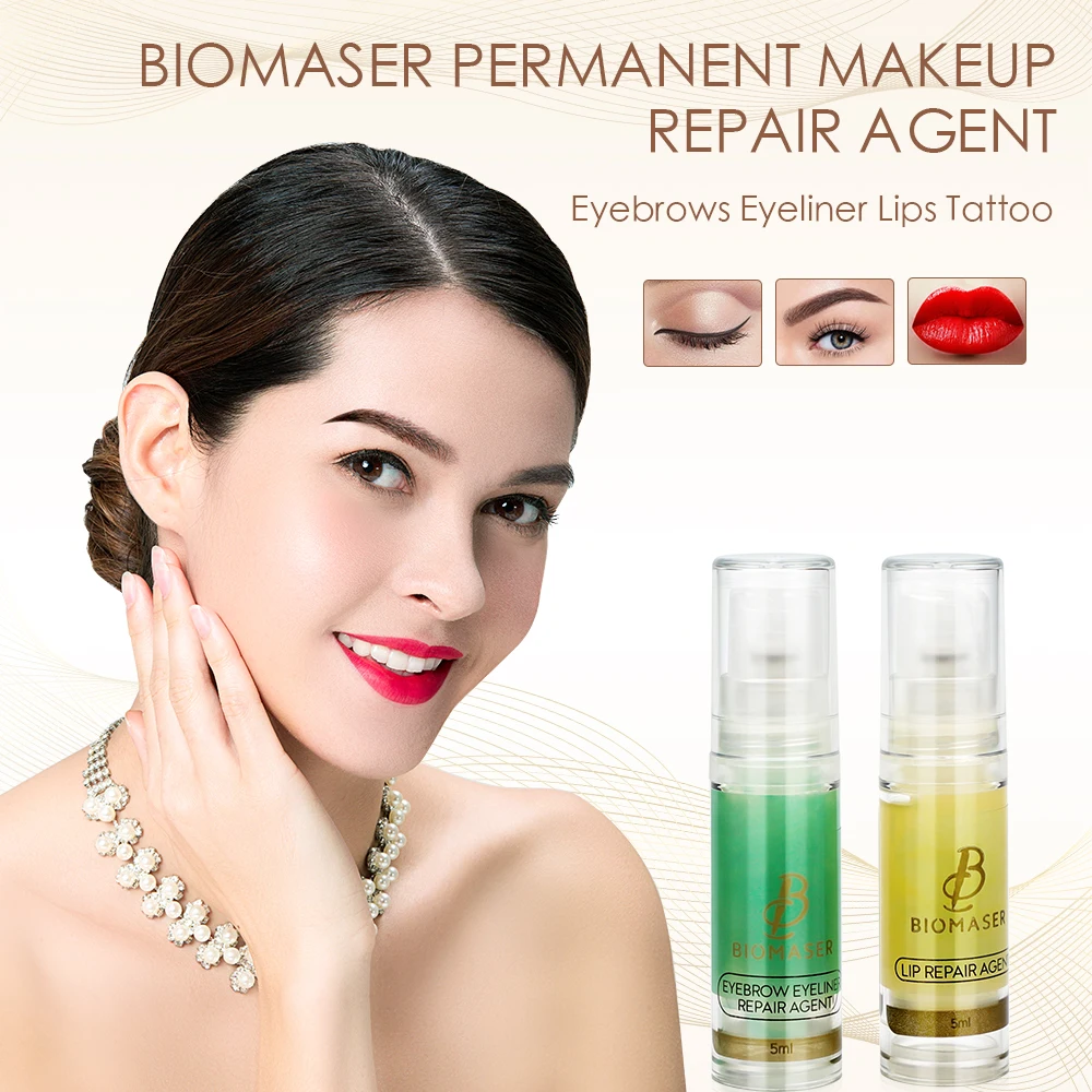 Biomaser Перманентный макияж для бровей восстановления губ агент тату после ухода