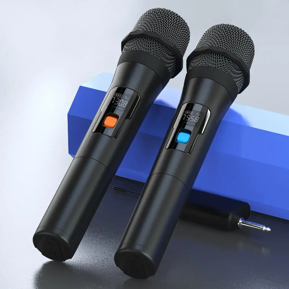 

Wireless Microphone VHF Noise Reduction Plug Play Karaoke Condenser Microphone Home KTV Handheld Recording Microphone for Singin
