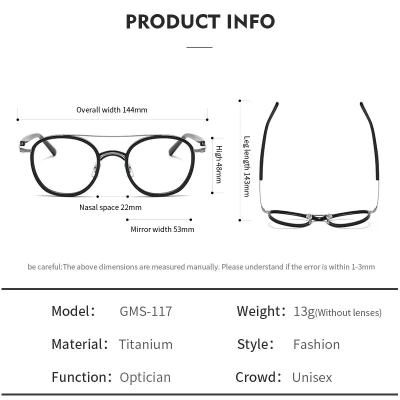 Уникальные очки для чтения OLAMINS женщин маленькая круглая титановая оправа очков
