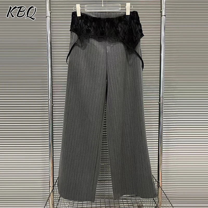 Женские однотонные кружевные брюки с высокой талией размер S - XXXL цвет в