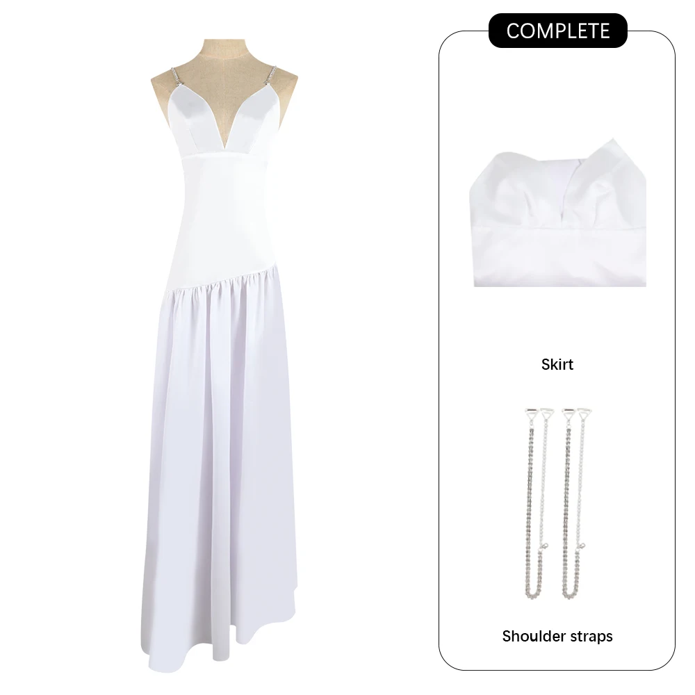 Костюм клоуна для девочек Харлин косплей шутка белое платье костюм женское на