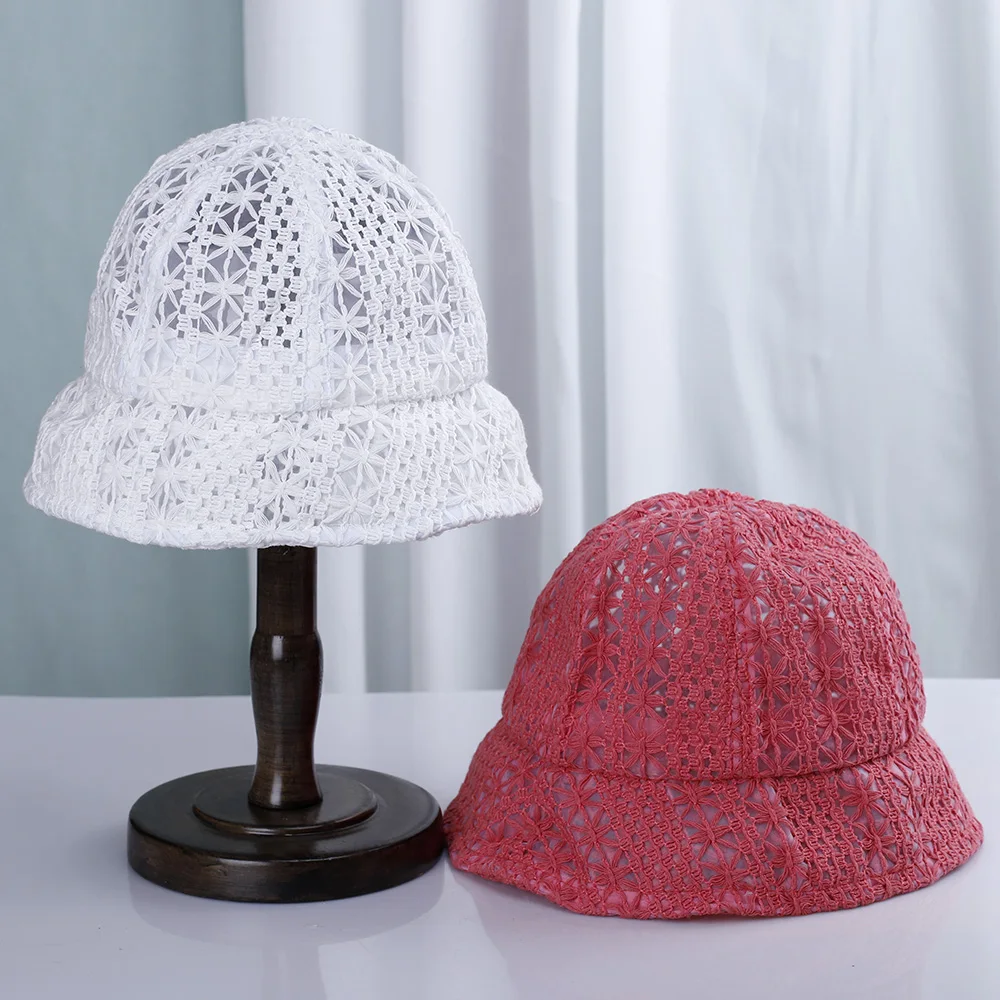

Женская панама с ажурным узором, стильные кепки, роскошная шляпа Боба для женщин, шляпа рыбака, женская летняя Солнцезащитная шляпа, модель ...