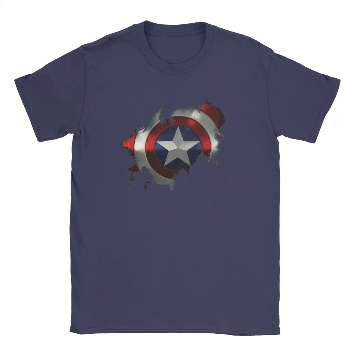 Novità t-shirt Captain America Marvel per uomo t-shirt in puro cotone t-shirt a maniche corte Disney abiti con stampa grafica