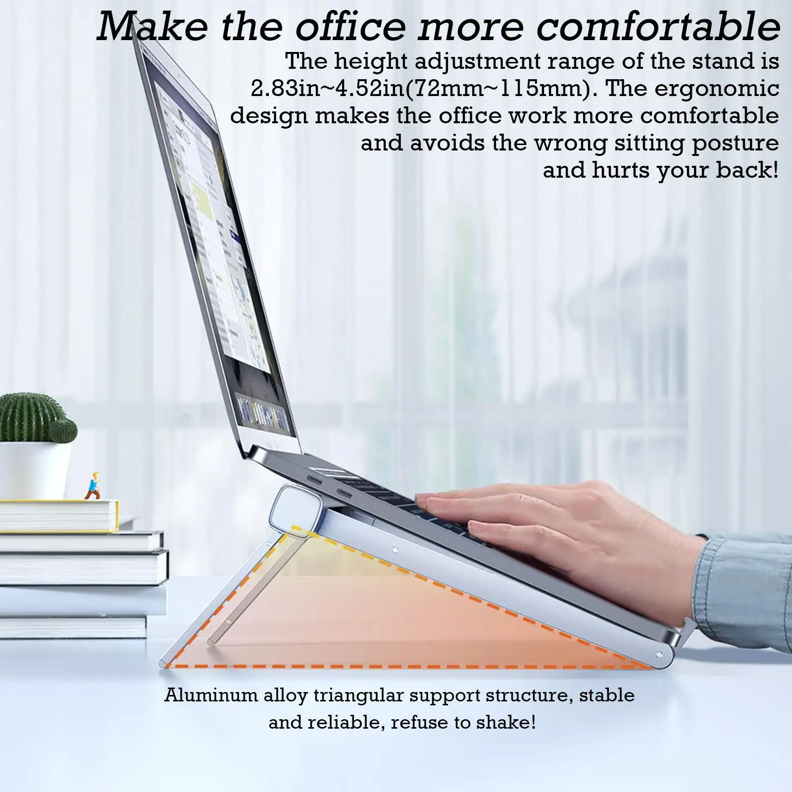 

Портативная Складная подставка для ноутбука, регулируемый держатель для ноутбука, компьютерная поддержка для MacBook Air Pro Ipad 11-17,3 дюймов, планш...