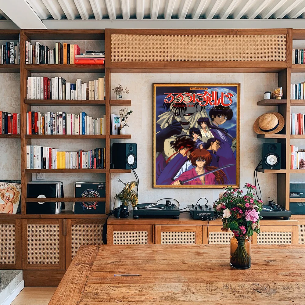 Rurouni Kenshin Anime Good Quality Prints And Posters Vintage Room Home Bar Cafe Decor Aesthetic Art Wall Painting