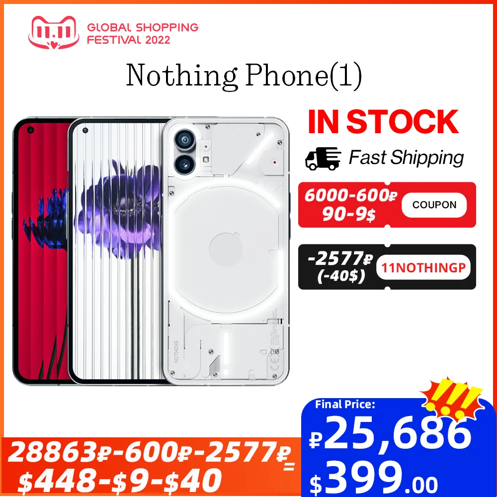 Cena W Magazynie Wersja Globalna Nic Telefon (1) Qualcomm Snapdragon 778G + Smartphone 6.55
