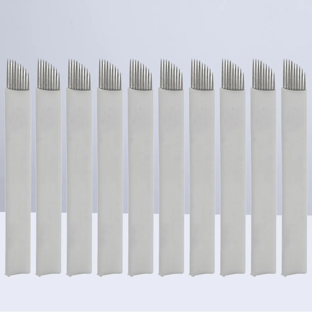 

50 шт. микроблейдинг 3D макияж полуперманентный инструмент (белый)