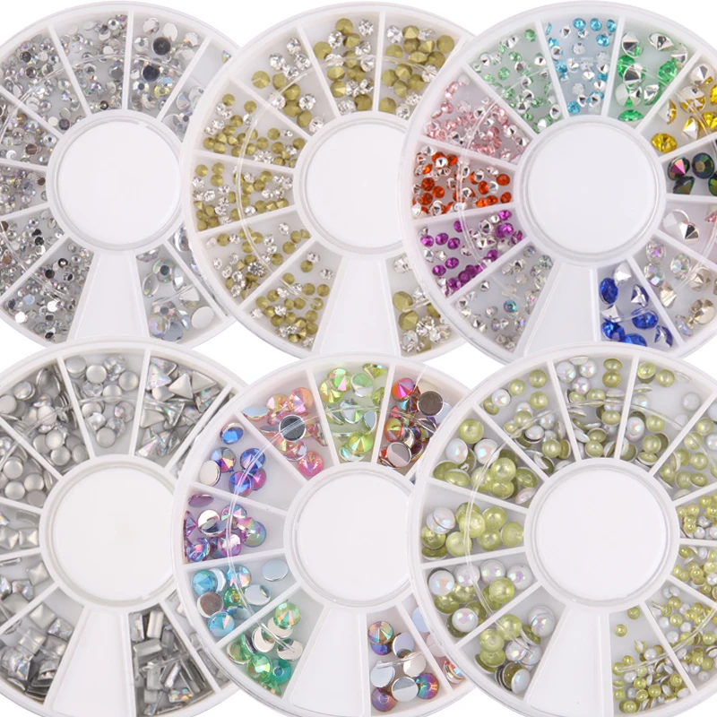

1box Mixed Color Chameleon Stone Nail Rhinestone for Nails Small Irregular Beads 3D Nail Art Decoration In Wheel Accessories