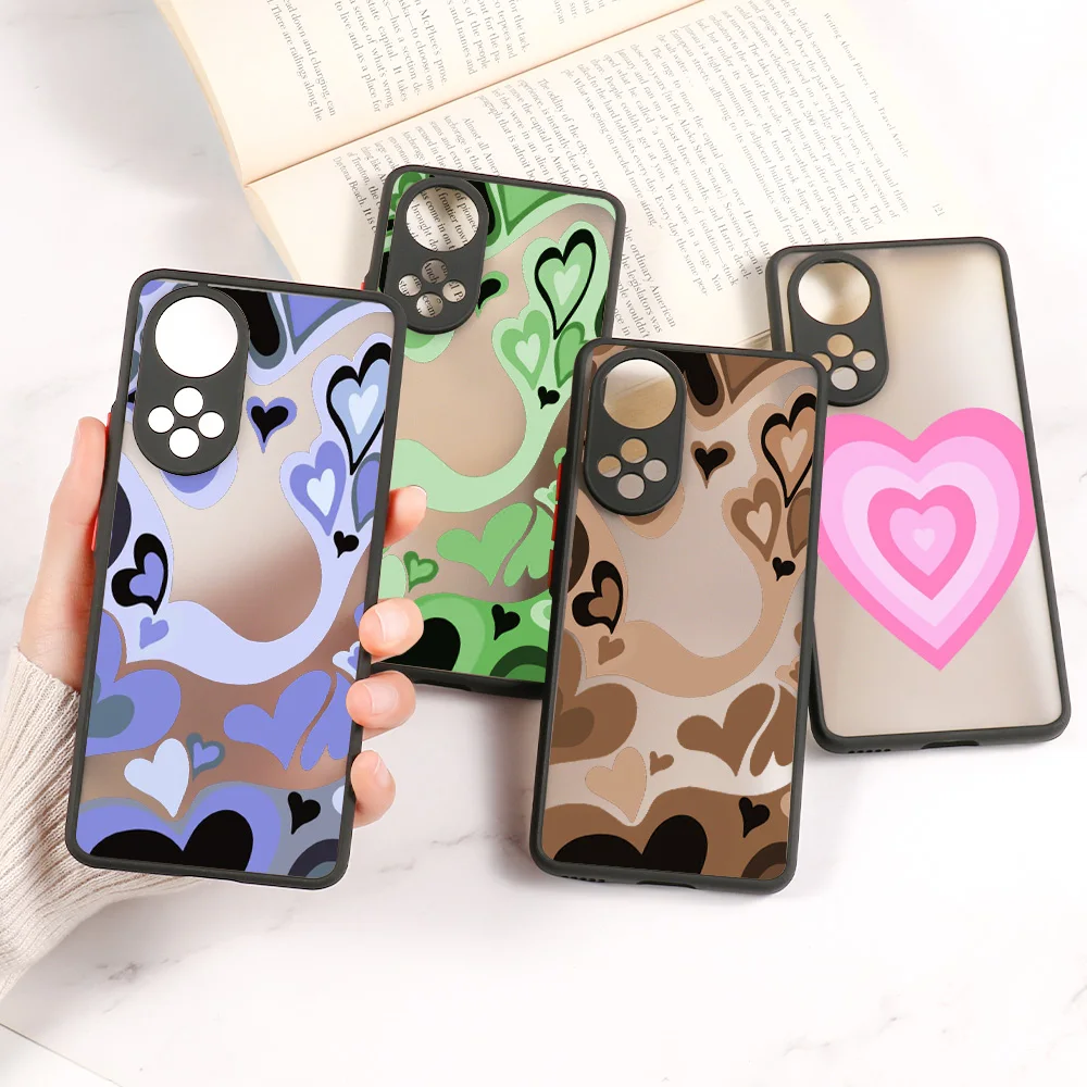 

Deformed love Silicone Phone Case For Huawei P30 Pro Case Funda Honor 50 Case Honor 10i 8X 9A Y9 Prime P50 P40 Lite Pro Cover