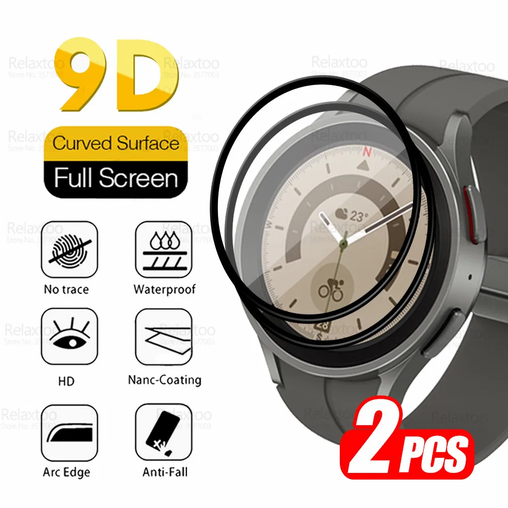 

2PCS Full Curved Protective Glass For Samsung Watch 5 Pro Screen Protector Sumsung Watch5 5Pro Watch5Pro 45mm Smart Wacth Films