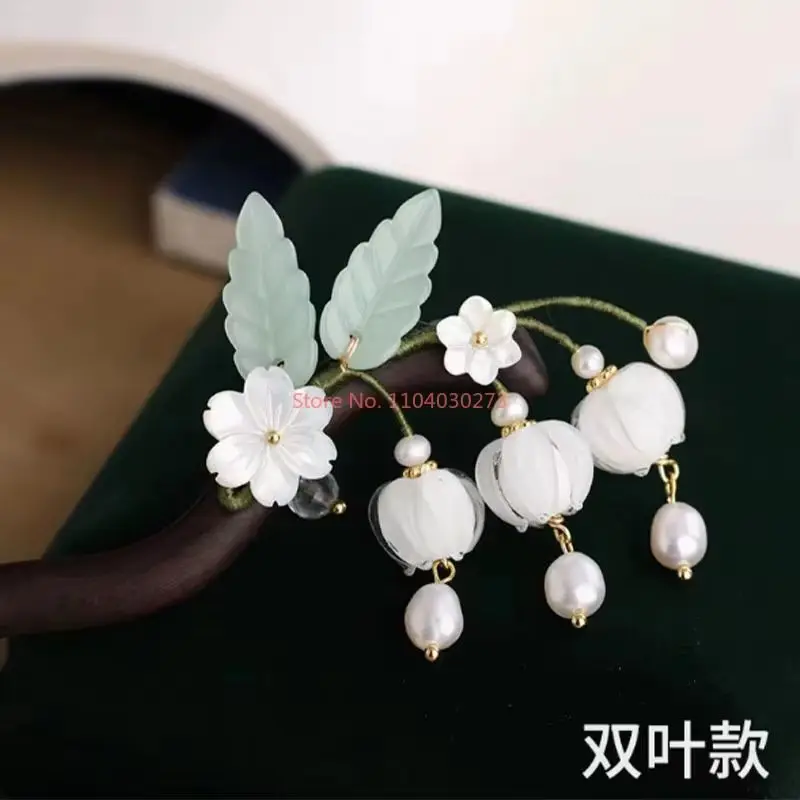 Новая китайская винтажная заколка для волос Hanfu из черного дерева с кисточками