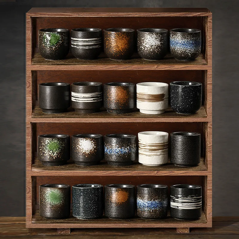 

1PC Japanese Tea Cup Coffee Cups Ceramics mugs Beer Tea Mug Whiskey Glass Drinkware Cup Ceramic Latte Specialized 200ml Capacity