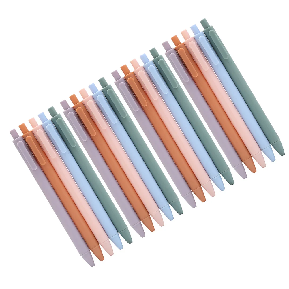 

20 Pcs Concise Durable Push Writing Supplies Pens for Office Writing Students