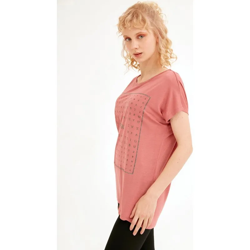 

Courage Printed Outsize Tshirt T Shirt Y2K Top Nostalgic Summer Women T-Shirt Anime Bluz