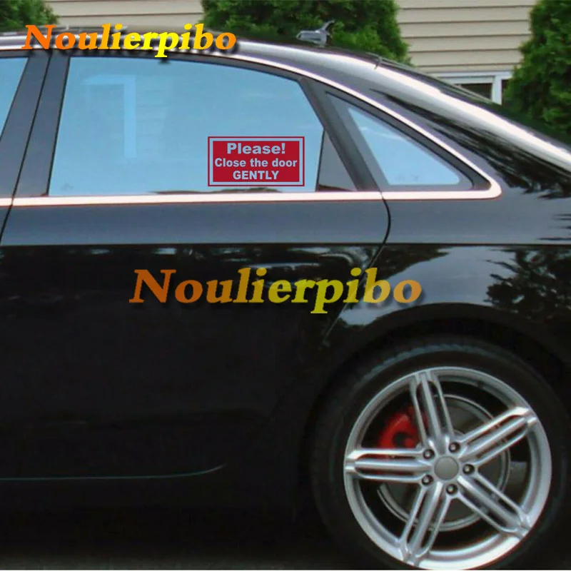 Персонализированные автомобильные наклейки, пожалуйста, закрывайте дверь, мягкая наклейка, фотография, мотоциклетный шлем, виниловая Водонепроницаемая наклейка