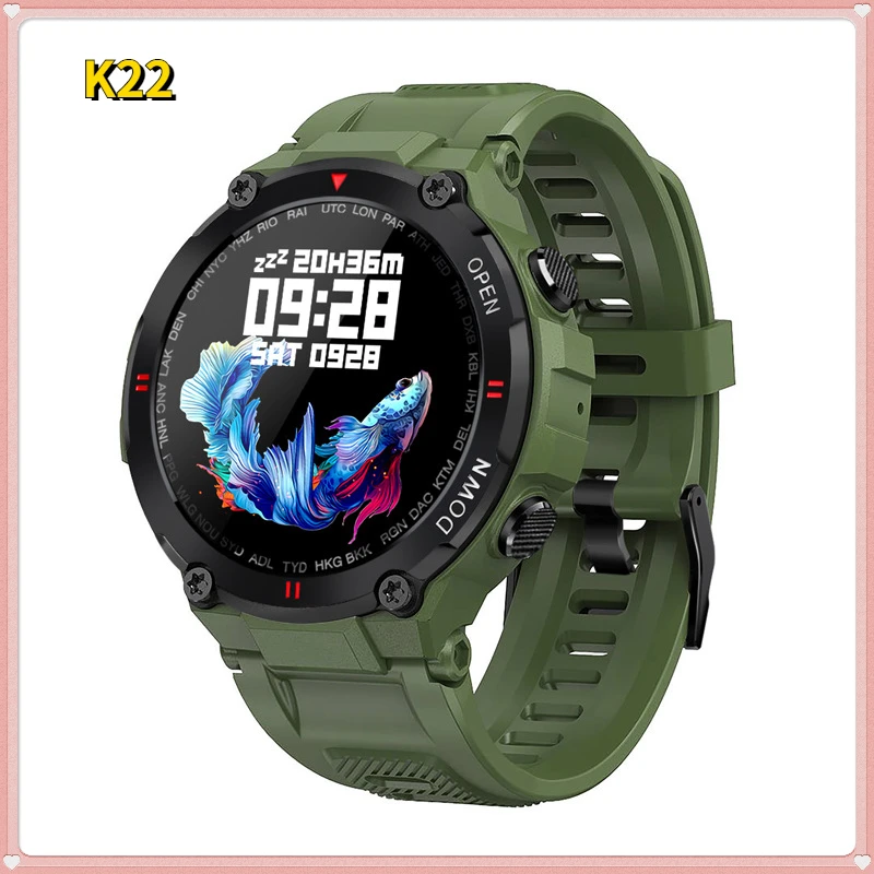 

K22 Smart watch Bluetooth Call Smart Watch Men Outdoor Sports Fitness Tracker Heart Rate Music Play Smartwatch For Android IOS