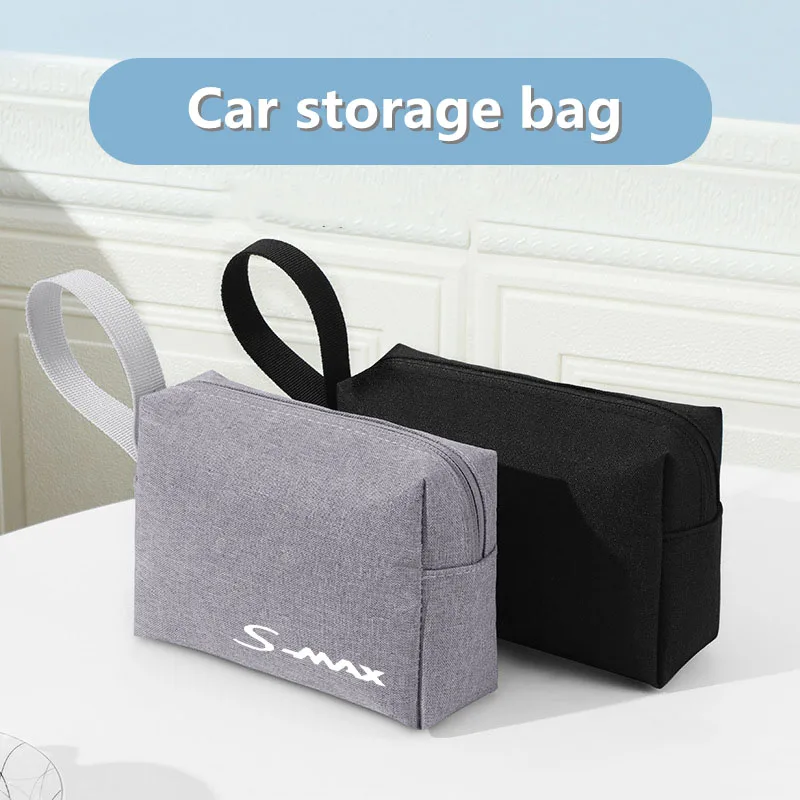 

NEW Portable Waterproof Storage Bags Car key bag For car keys car Bank card For Ford S-MAX SMAX Emblem Car Accessories